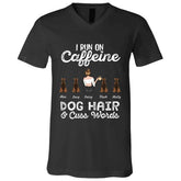 I run on Caffeine Dog/Cat Hair & Cuss Words personalized Pet T-Shirt
