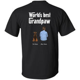 World's Best Grandpaw personalized pet Back T-shirt TS-HR53