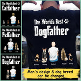 "The World's Best Dogfather" personalized Back T-shirt