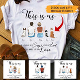 This is us crazy but a whole lot of love couple and dog, cat personalized T-Shirt TS-HR98
