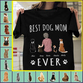 "Best Cat/Dog/Fur Mom Ever" mom and dog, cat personalized T-shirt