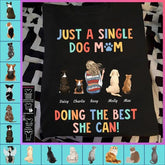 "Just a single Dog/Cat Mom doing the best she can" personalized T-Shirt