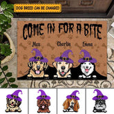 Come in for a bite Personalized Dog Doormat DM-TU14