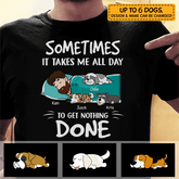Sometimes It Take Me All Day Personalized Cat T-Shirt TS-GH192