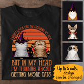 Funny Crazy Cat Lady Halloween Personalized T-Shirt TS-HR207