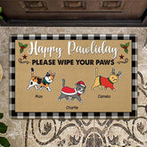Please Wipe Your Paws Personalized Cat Doormat DM-NB523