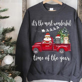 Happy Furry Babies On A Red Truck Personalized Cat T-Shirt TS-PT565