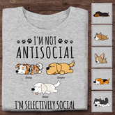 I'm Not Antisocial I'm Selectively Social Personalized Cat T-shirt TS-NN1154