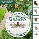 Grown With Love - Personalized Garden Door Sign, Gift For Gardening