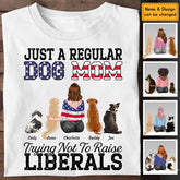 Just A Regular Dog Mom - Personalized T-Shirt - 4th July TS-TT3213