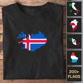 Country Map Flags - Customizable T-Shirt
