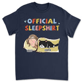 Sleeping Cat Sleepshirt - Personalized Custom Unisex T-shirt