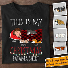 This Is My Christmas Pajama Shirt Personalized Dog T-shirt TS-NN266