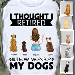 Funny Retired Dog Mom Personalized T-Shirt TS-PT1254