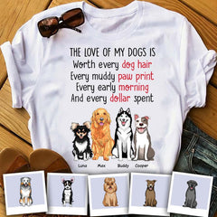 The Love Of My Dog Personalized T-Shirt TS-PT1341