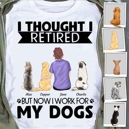 Funny Retired Dog Mom Personalized T-Shirt TS-PT1385