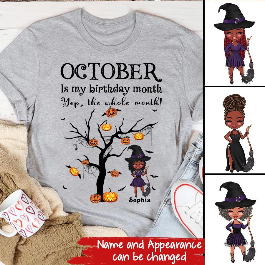 October Birthday Shirt, Custom Birthday Shirt, Queens are Born In October, October Birthday Shirts For Woman, October Birthday Gifts, Personalized Halloween, Custom halloween shirts, Personalized halloween gifts
