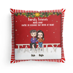 Family Never Apart - Personalized Custom Pillow - Christmas Gift For Couple, Wife, Husband