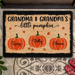 GRANDPARENTS LITTLE PUMPKINS - PERSONALIZED AUTUMN HALLOWEEN DOORMAT