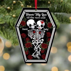 Forever My Love Til The Very End, Personalized Ornament, Christmas Gifts For Couple