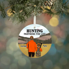 Hunting Partners For Life - Personalized Hunting Christmas Ornament, Gift for Hunters, Hunting Family