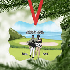 Personalized Ornament, Golf Couple, Sisters And Friends, Christmas Gift For Golf Lovers