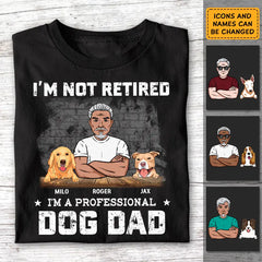 I'm Not Retired I'm A Professional Dog Dad Personalized T-Shirt TS - PT3714