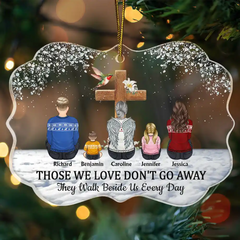 I Am Always With You Memorial Family - Personalized Medallion Acrylic Ornament