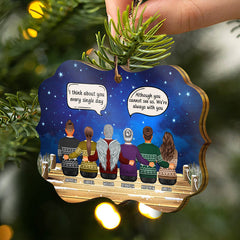 Family Memorial We Miss You - Christmas Memorial Gift For Family - Personalized Wooden Ornament