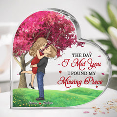 I Love You Forever & Always - Couple Personalized Custom Heart Shaped Acrylic Plaque - Christmas Gift For Husband Wife, Anniversary