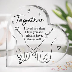 I Want All Of My Lasts To Be With You - Couple Personalized Custom Heart Shaped Acrylic Plaque - Gift For Husband Wife, Anniversary