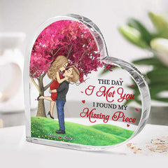 I Love You Forever & Always - Couple Personalized Custom Heart Shaped Acrylic Plaque - Christmas Gift For Husband Wife, Anniversary