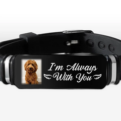 Custom Photo Always With You - Memorial Personalized Custom Bracelet - Sympathy Gift For Family Members