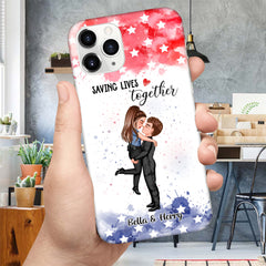 Personalized Phone Case For Couple Firefighter, Police Officer, Teacher, Worker - Gifts by Occupation - NTD26OCT23TT1